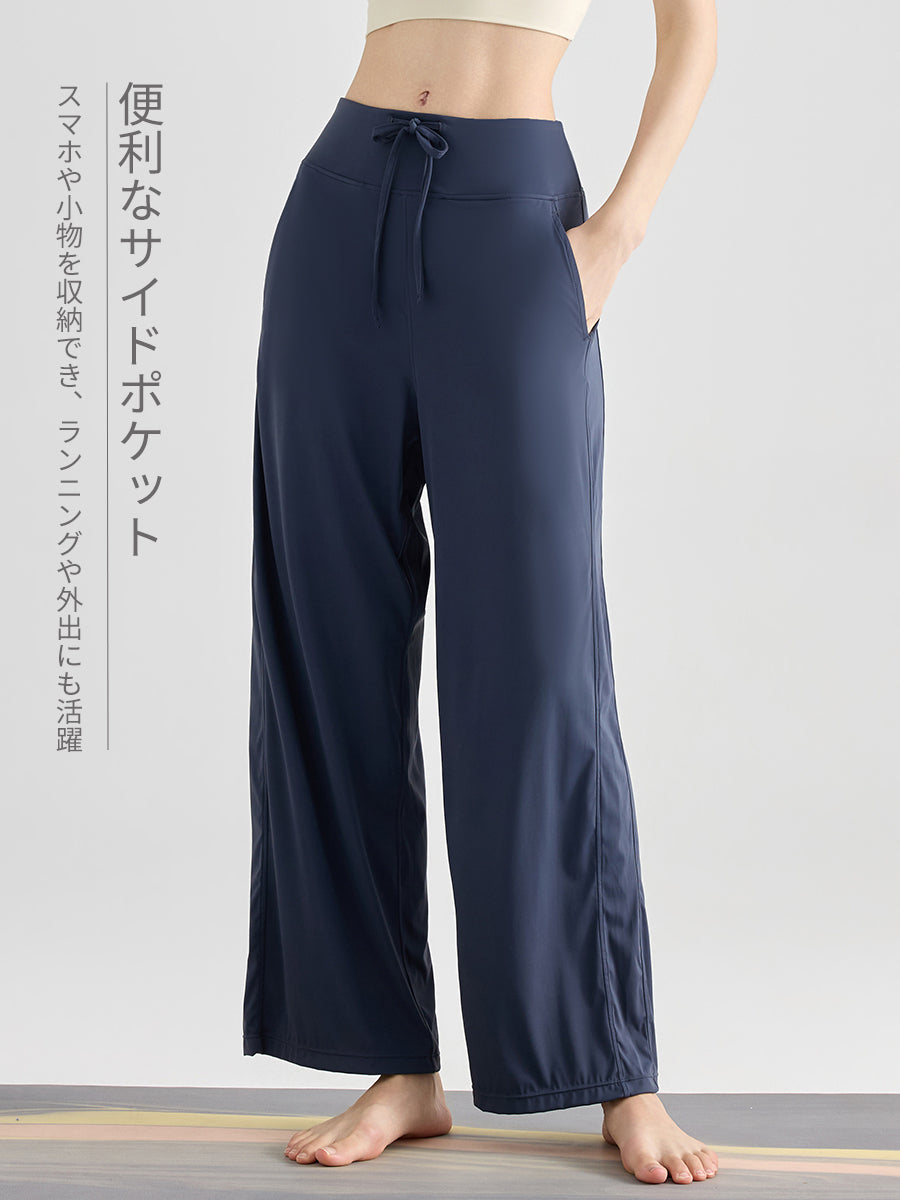 紐付き 冷感カジュアルパンツ