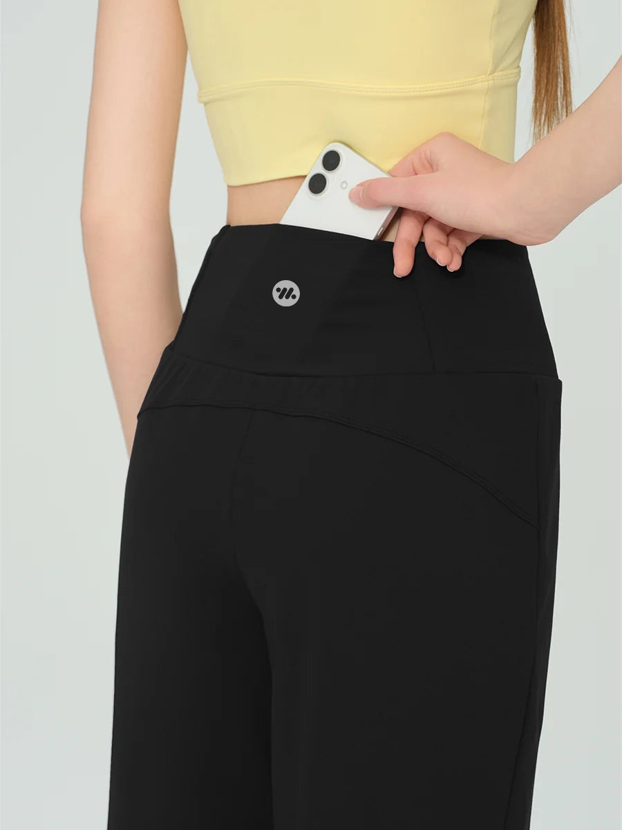 ハイウエスト ドレープワイドパンツ
