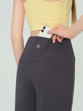 ハイウエスト ドレープワイドパンツ