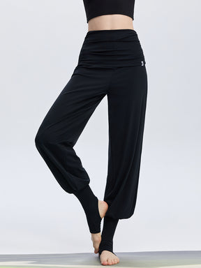 トレンカデザイン ハイウエスト ヨガパンツ