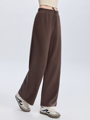 裏起毛 ドローストリング ワイドヨガパンツ