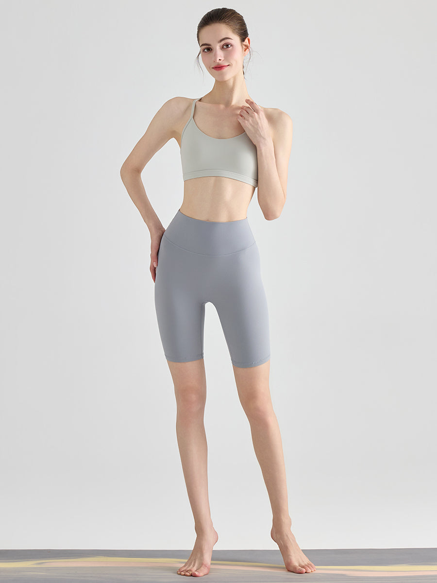 Yomoment レディース YoFlex™ ハイウエスト 美尻 ヨガショート丈レギンス 快適 夏用