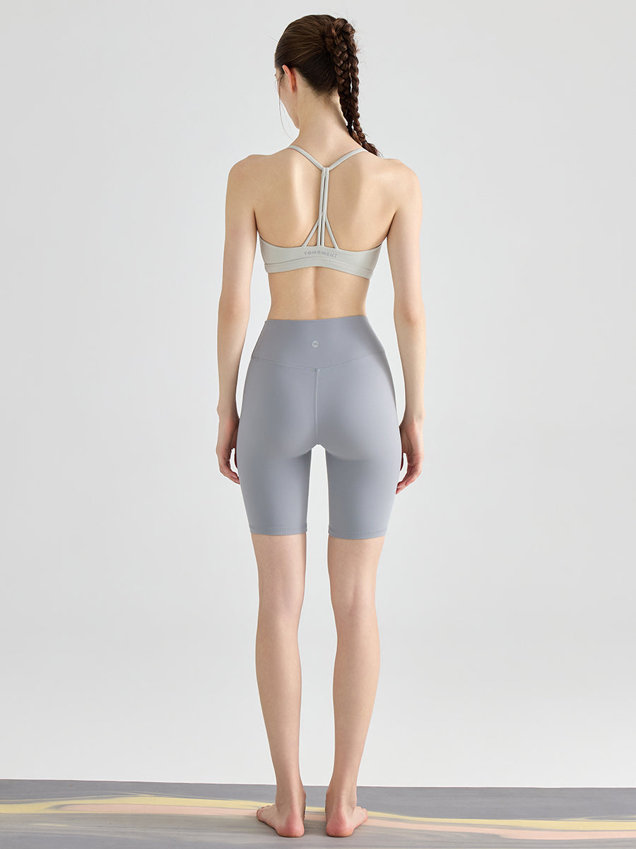 Yomoment レディース YoFlex™ ハイウエスト 美尻 ヨガショート丈レギンス 快適 夏用