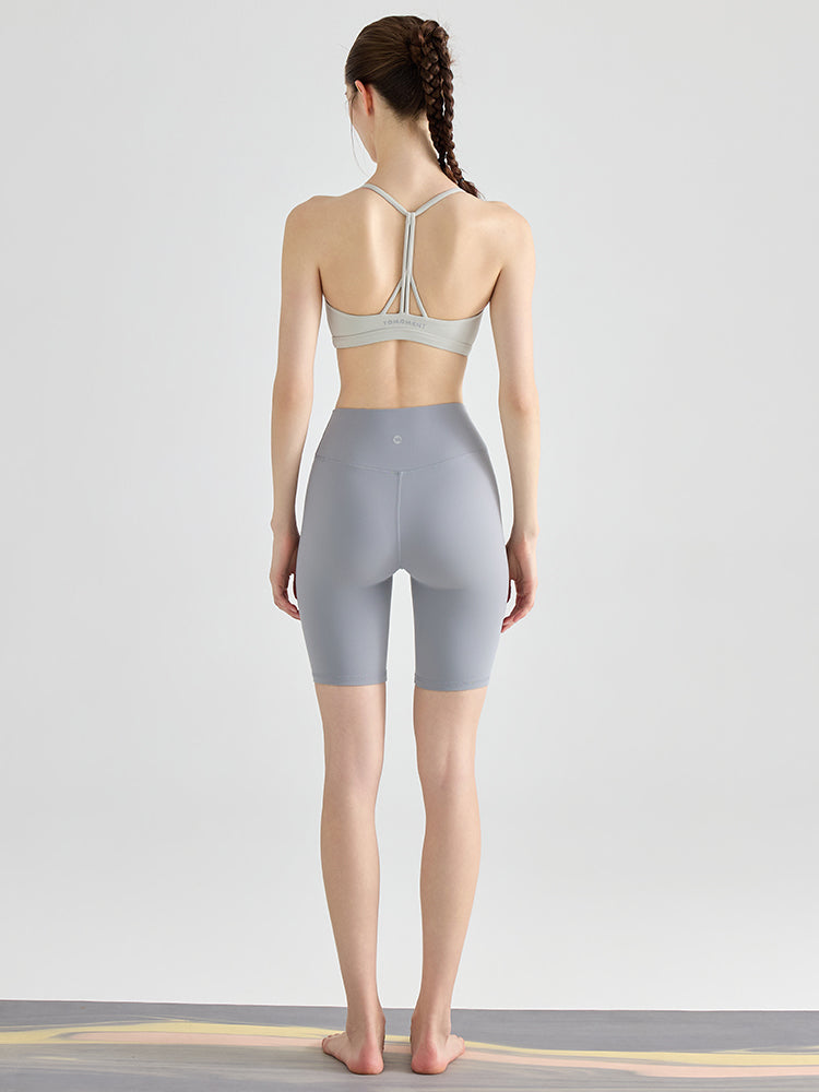 Yomoment レディース YoFlex™ ハイウエスト 美尻 ヨガショート丈レギンス 快適 夏用