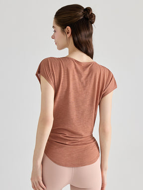 Yomoment レディース 細肩ストラップ Vネック ヨガブラ フロントクロス ヨガTシャツ 2点セット 重ね着風 単品使い可能