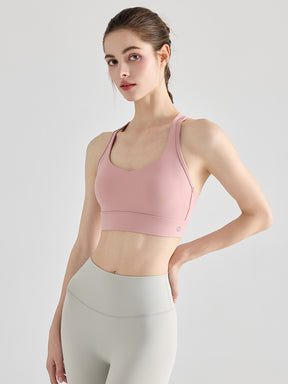 Yomoment YoFlex™ スポーツブラ レディース クロスバック 美背ブラ 吸汗速乾 脇高 ハイサポート 高品質素材