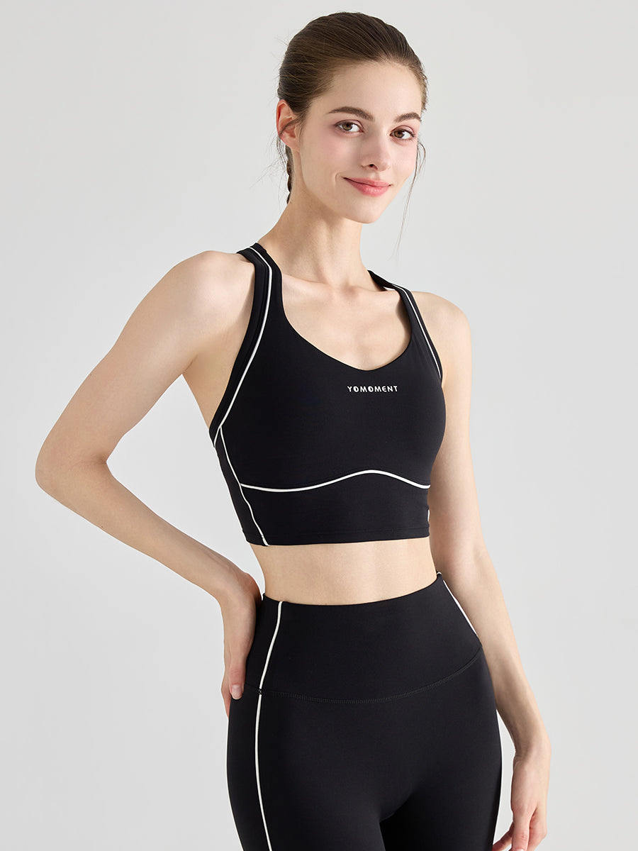 ピーチタッチ加工 ダイヤモンドネック Yバック ヨガブラトップ