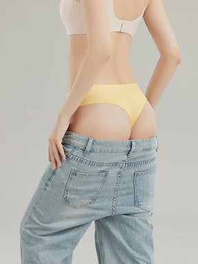 Yomoment Tバック ヨガ用 シームレスショーツ 抗菌加工 クロッチパッド付き 響きにくい