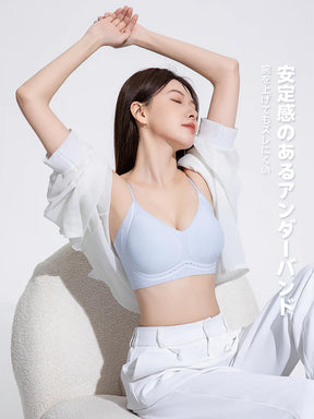 Yomoment レディース 冷感 美背ノンワイヤーブラ 超薄 シームレスブラ 快適 ストレスフリー