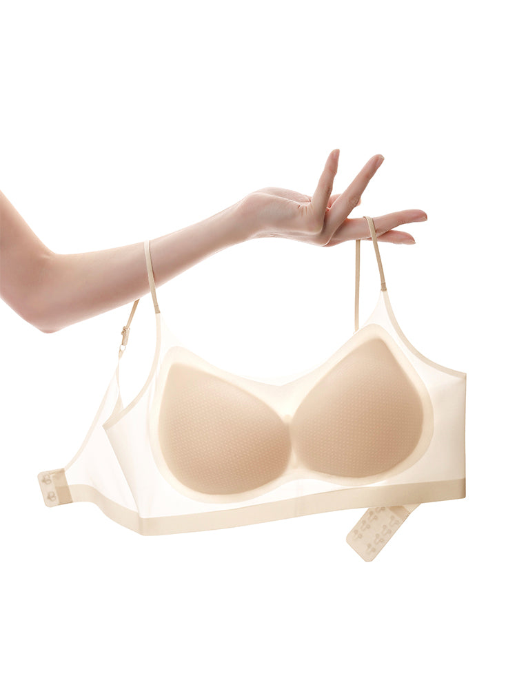 Yomoment レディース 美背 超薄 ノンワイヤー シームレス ブラジャー 超軽量 通気性 