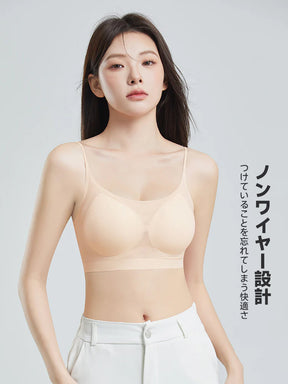 Yomoment レディース 美背 超薄 ノンワイヤー シームレス ブラジャー 超軽量 通気性 