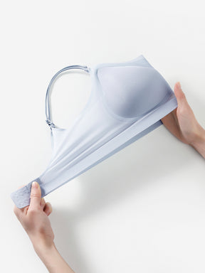 Yomoment レディース 美背 超薄 ノンワイヤー シームレス ブラジャー 超軽量 通気性 
