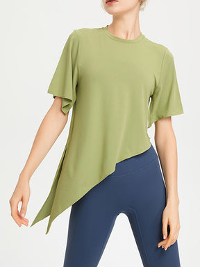 アシンメトリースリットTシャツ