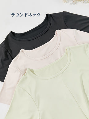 レディース 裾ねじり速乾Tシャツ 吸汗速乾 スポーツトップス