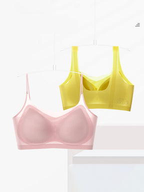 レディース ブラトップ 極薄 軽量 涼感 通気性抜群 シームレス 夏用インナー