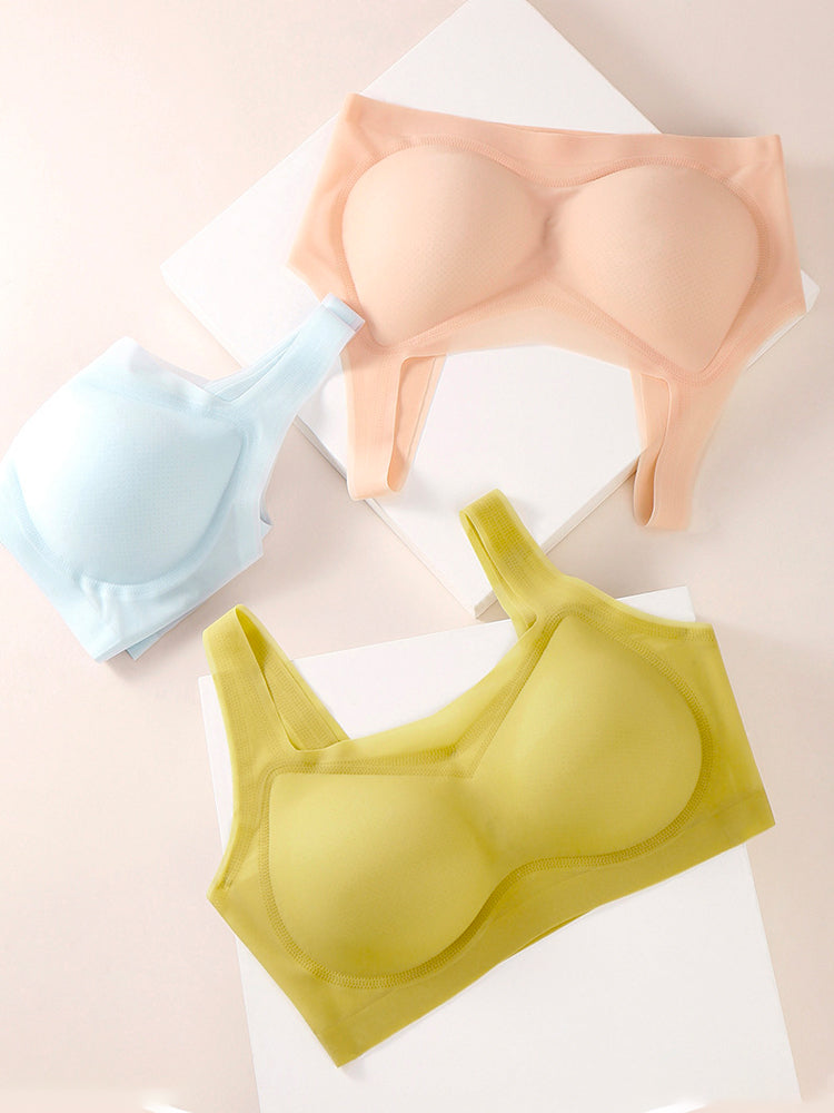レディース ブラトップ 極薄 軽量 涼感 通気性抜群 シームレス 夏用インナー