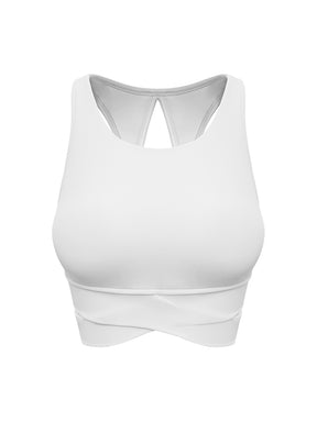 Yomoment LYCRA® スポーツブラ 背中開き ハイサポート 防振 ランニング ジム